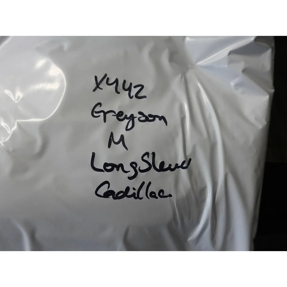 Greyson Quarter Zip Pullover‎ Mens Medium Gray Cadillac Logo Long Sleeve